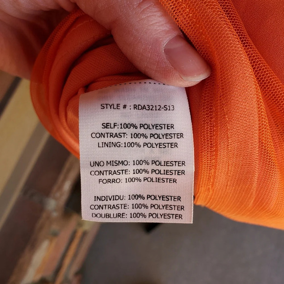 Altar'd State Orange Sleeveless Dress With Leaf Embroidery Size Small - Picture 12 of 15